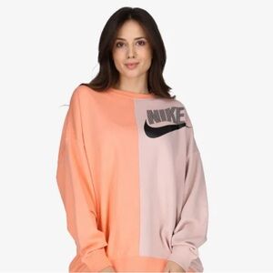 Nike Women's Dual-Tone Sweatshirt in Pink and Orange